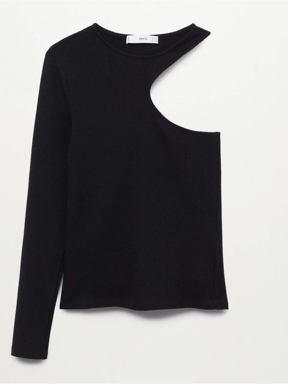 Mango Black One Shoulder Top